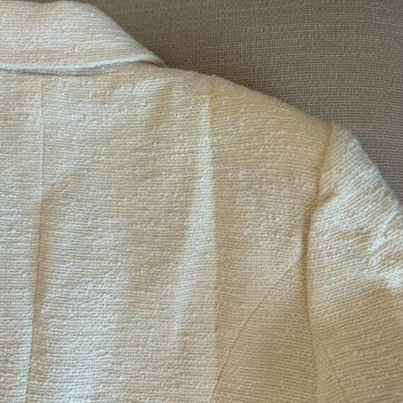 BEST L'AGENCE Brooke Open-Front Blazer Sz2/6 Ecru Cream Ivory Off White - Picture 9 of 14